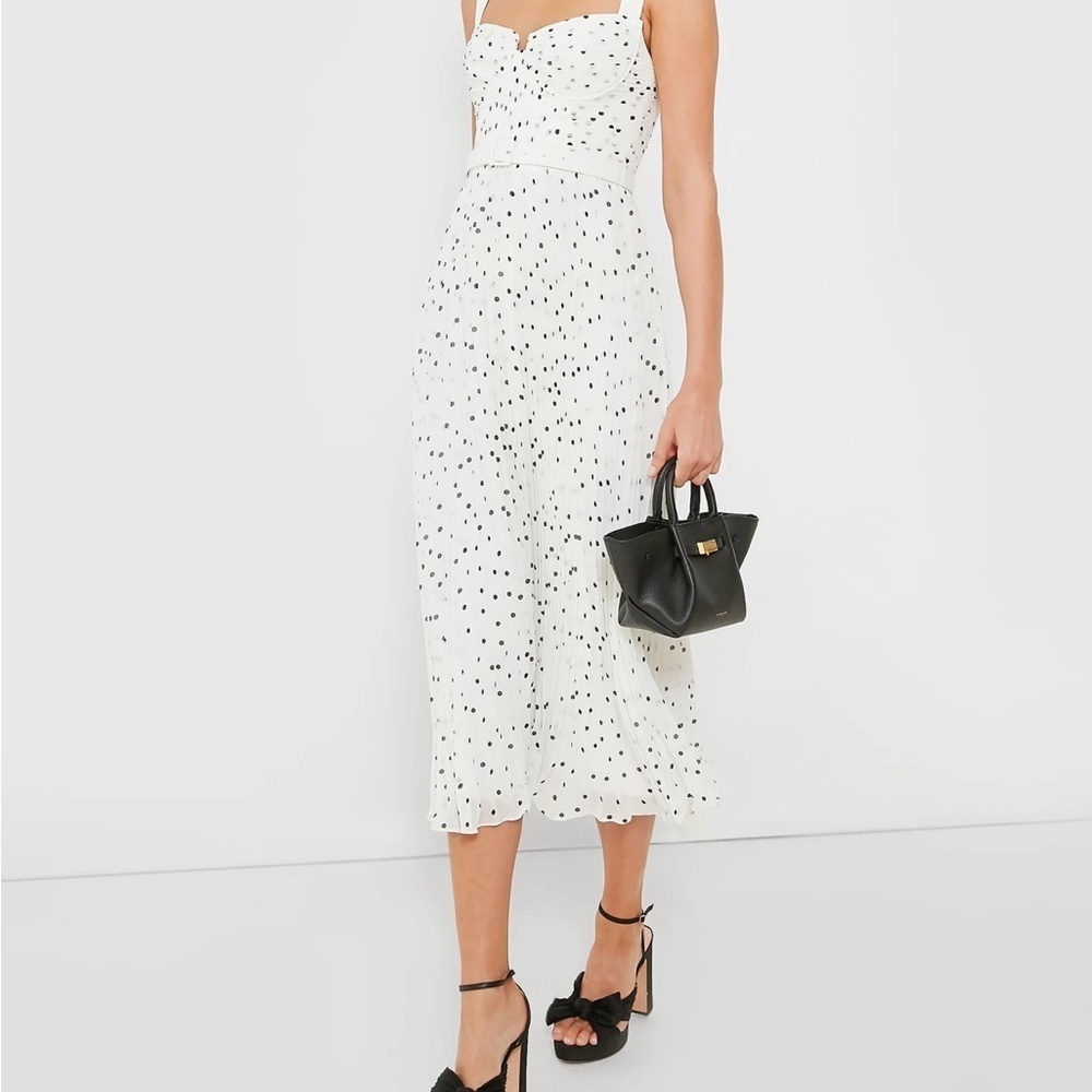 🖤NWOT Self-Portrait Polka Dot Chiffon Midi Dress